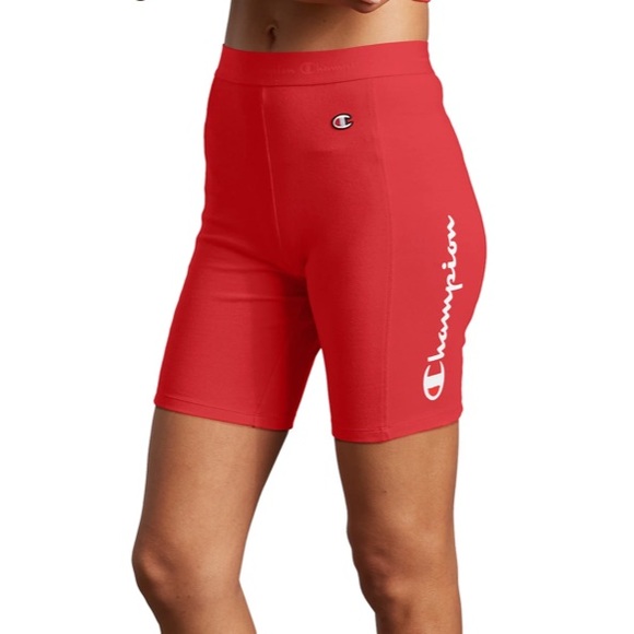 Champion Everyday Bike Shorts Vertical Logo - Picture 1 of 4